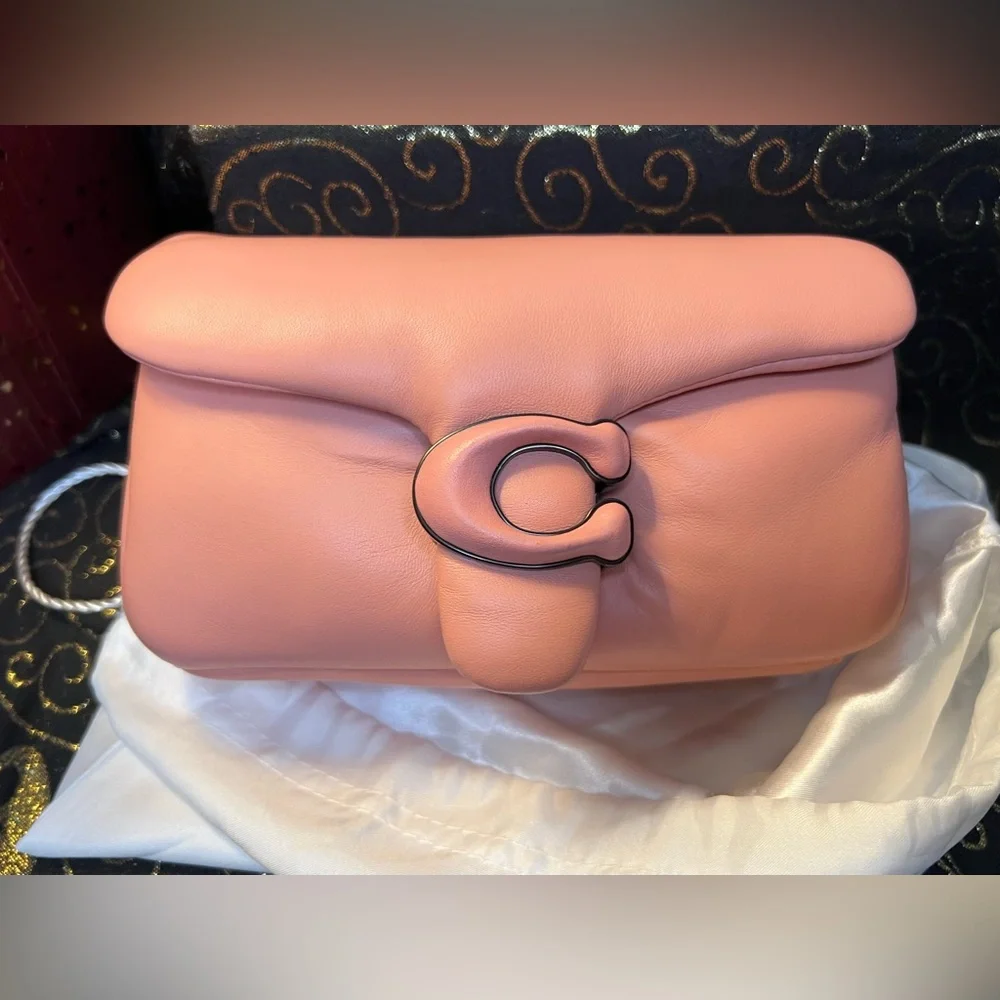Coach 2021 Candy Pink Nappa Leather Pillow Tabby 18 Crossbody Hand Bag & Dusty - Picture 6 of 16